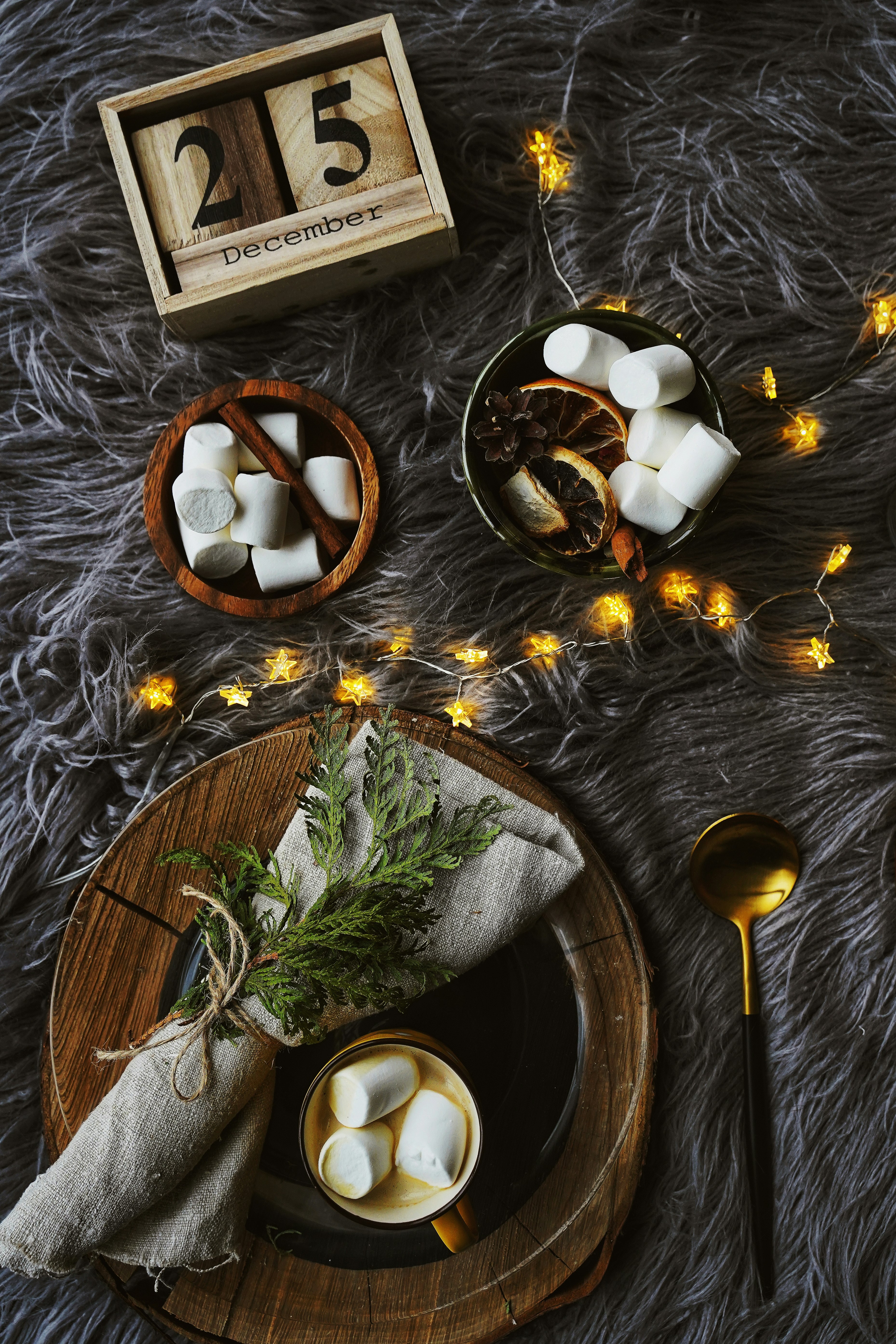 white marshmallows on plate and bowl